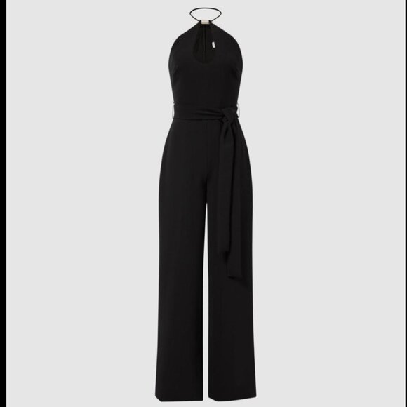 NWT ❣️ Halston Ema Cutout Wide-Leg Halter Jumpsuit Size 2 - Picture 5 of 9